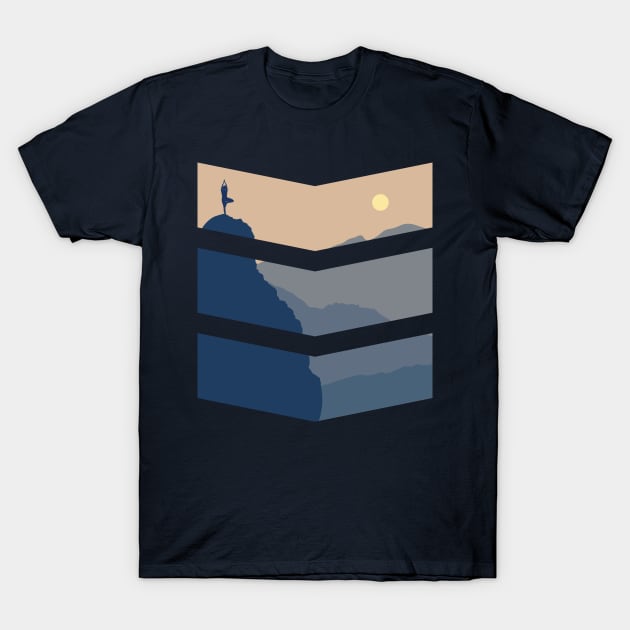 On Top of the Mountain Yoga T-Shirt by Food in a Can